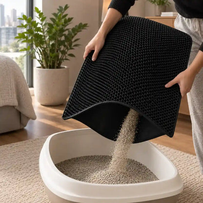 Tapete Coletor de Areia para Gatos Lavável Dupla Camada — Cleanpaw