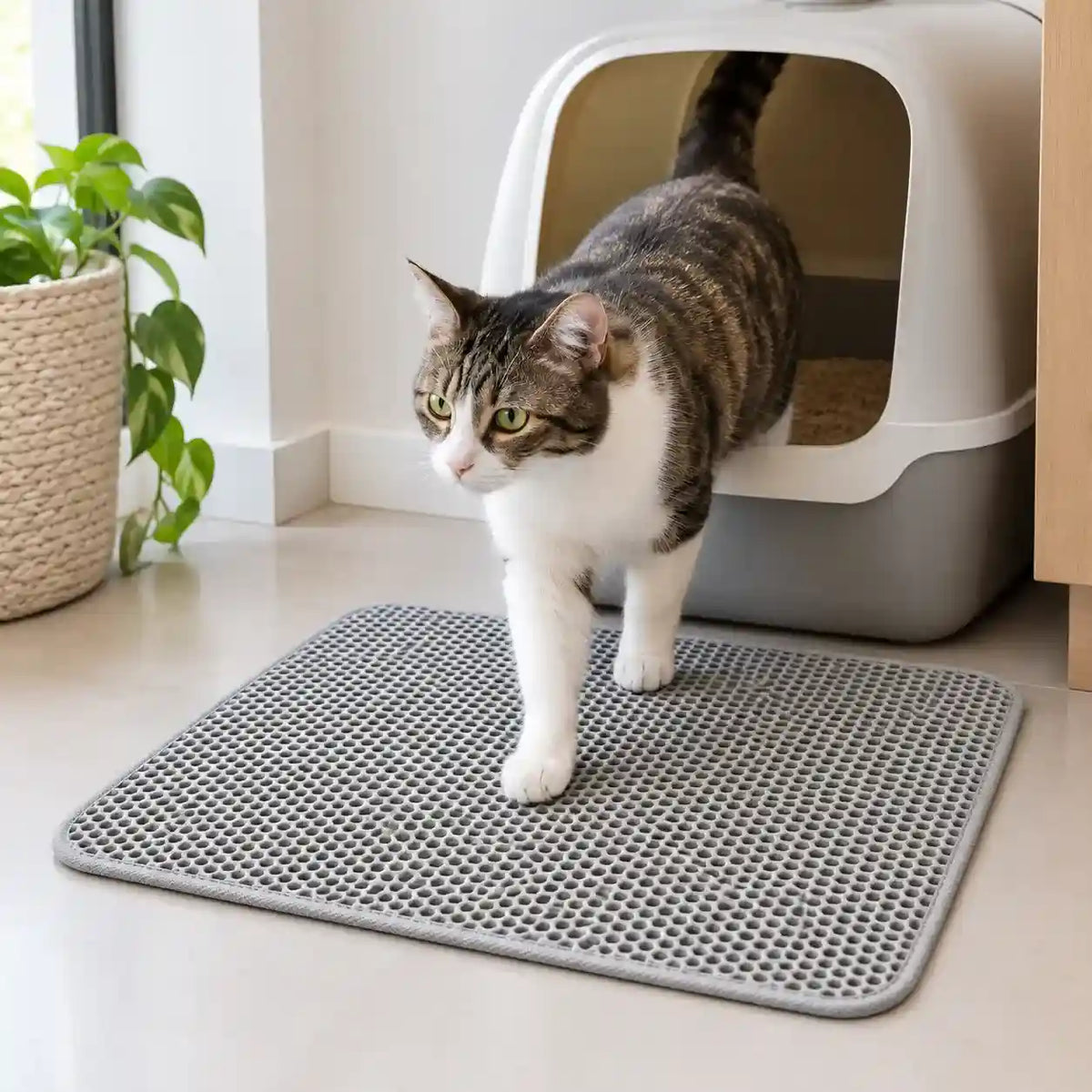 Tapete Coletor de Areia para Gatos Lavável Dupla Camada — Cleanpaw